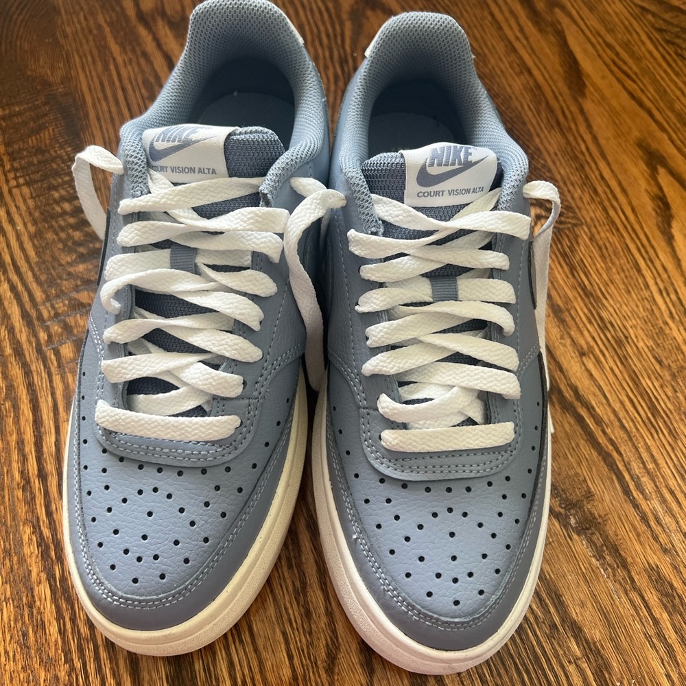 Nike Court Vision Alta Platform Blue and White